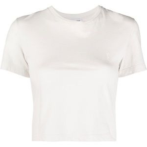 Saint Laurent embroidered crop top